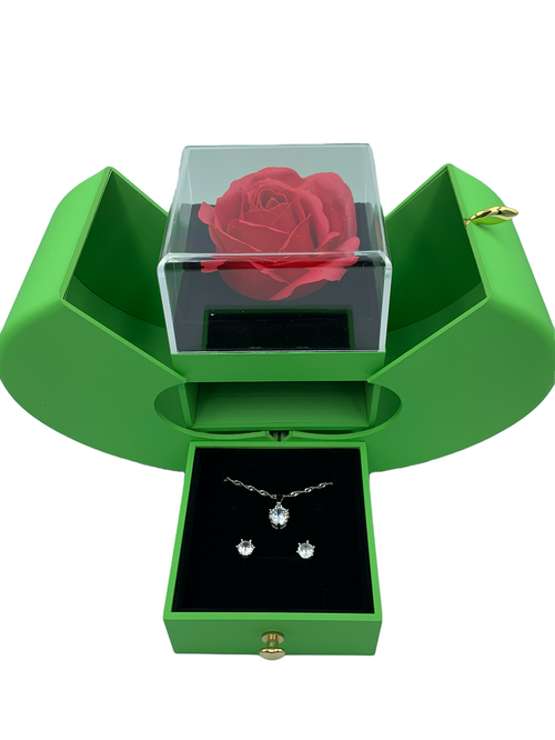 Green Heart-Shaped Gift Box