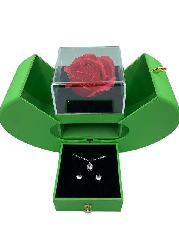 Green Heart-Shaped Gift Box