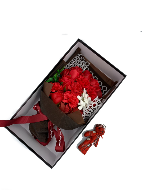 Fragrant Rose Bouquet Teddy Bear
