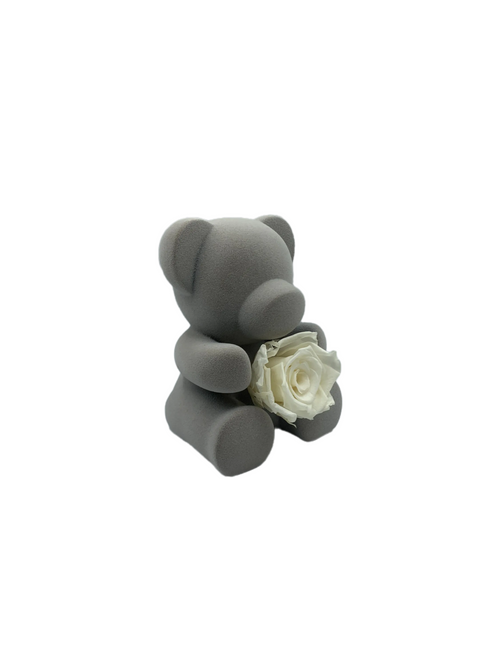 Eternal White Rose Bear