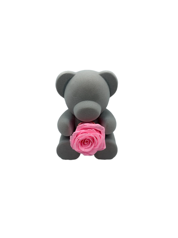 The 'Sweetheart' Pink Preserved Rose Teddy