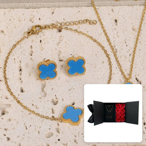 Blue Leaf Set · 3 pcs