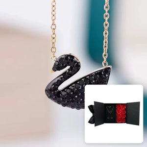 Swan Necklace · Black