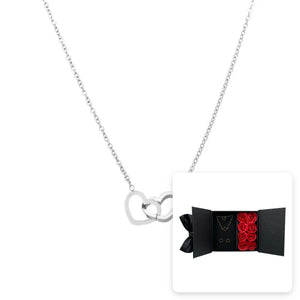 Two Hearts Necklace · Silver-Plated