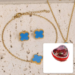 Blue Leaf Set · 3 pcs