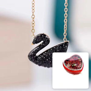 Swan Necklace · Black