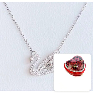 Swan Necklace · Silver-Plated