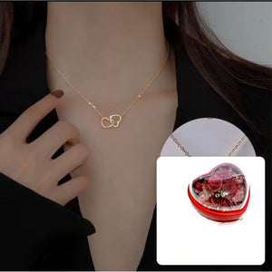 Two Hearts Necklace · Gold-Plated