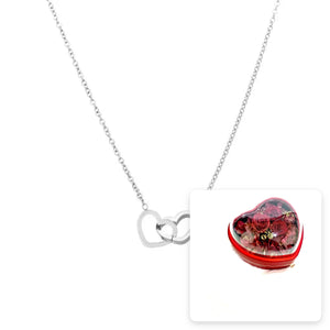 Two Hearts Necklace · Silver-Plated