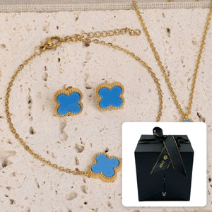 Blue Leaf Set · 3 pcs
