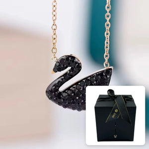 Swan Necklace · Black
