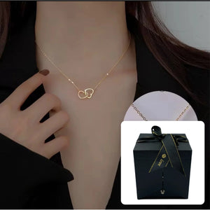 Two Hearts Necklace · Gold-Plated