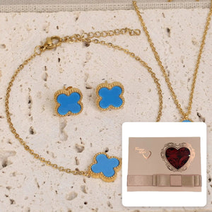 Blue Leaf Set · 3 pcs