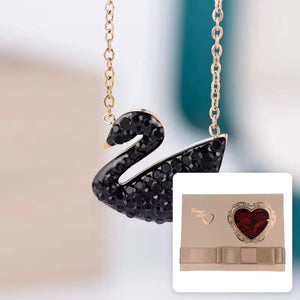 Swan Necklace · Black